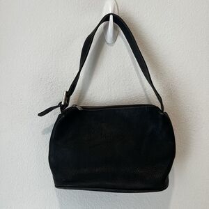 Vtg Mulberry Small Black Leather Shoulder Bag FUC